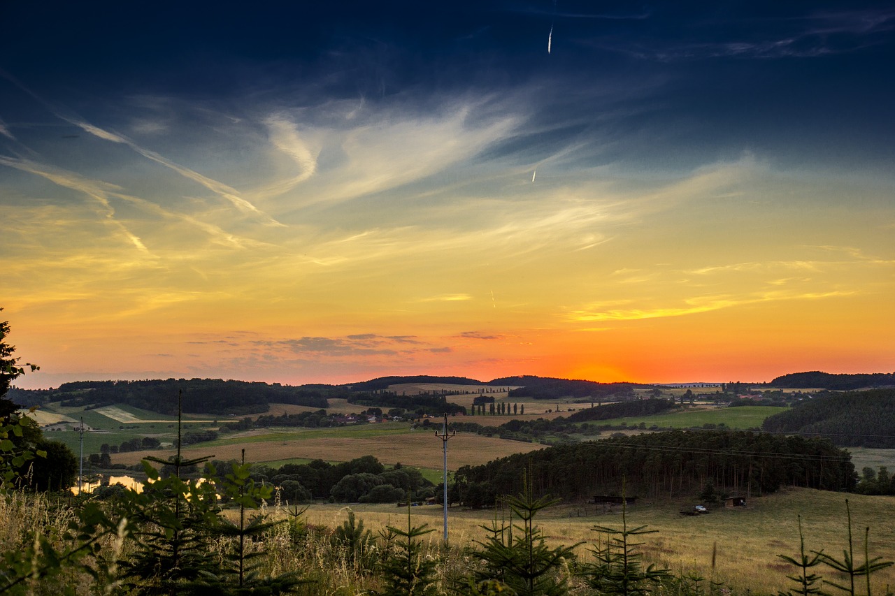 sunset landscape clouds free photo