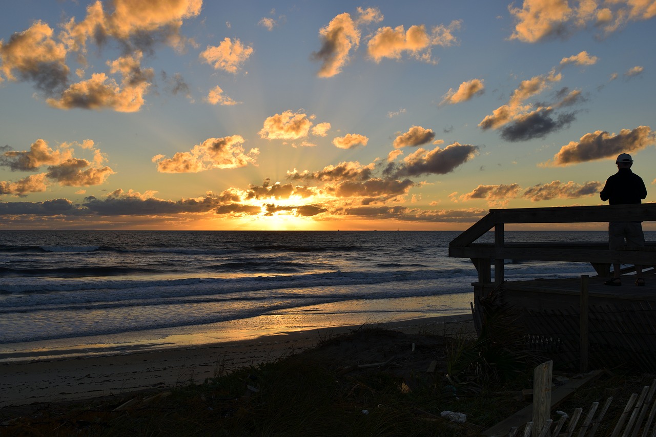 sunset person silhouette free photo