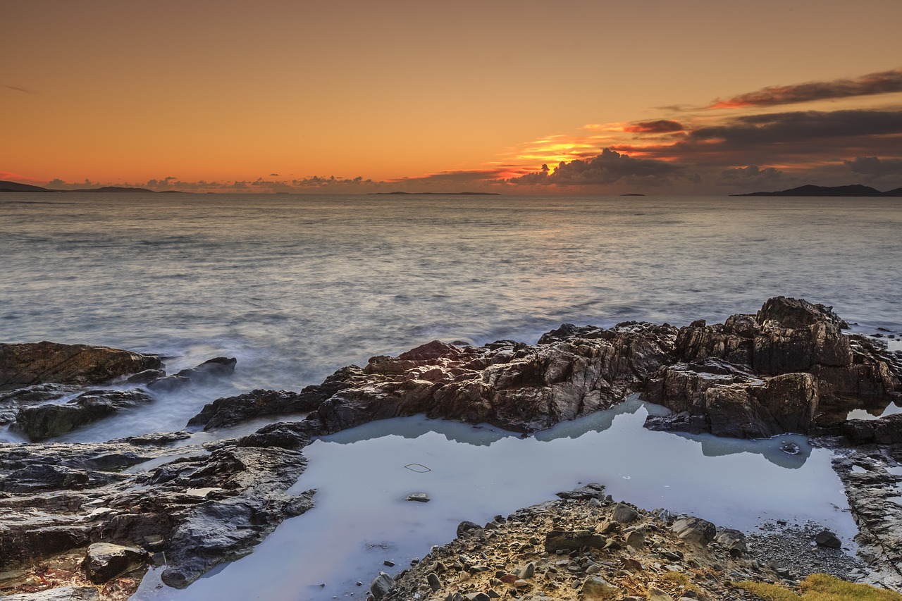 sunset ireland ocean free photo