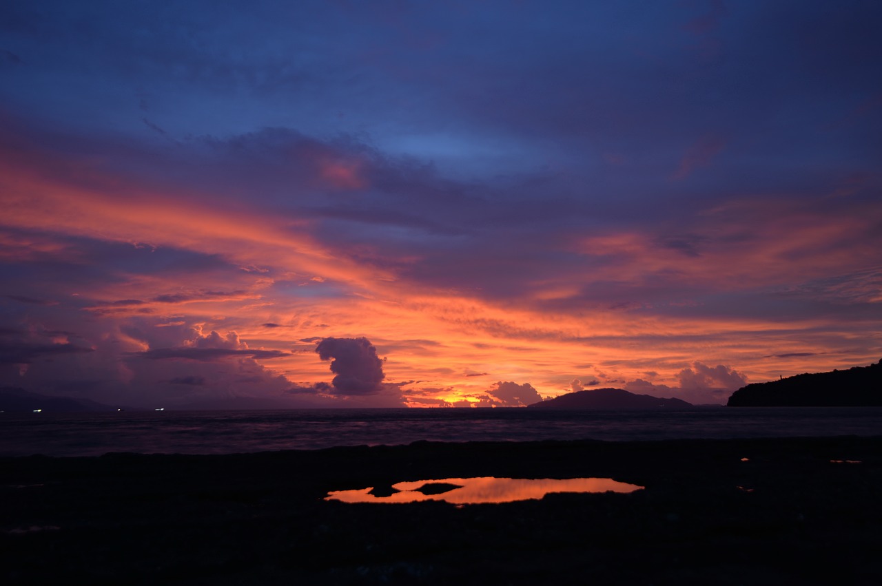 sunset travel coastal free photo