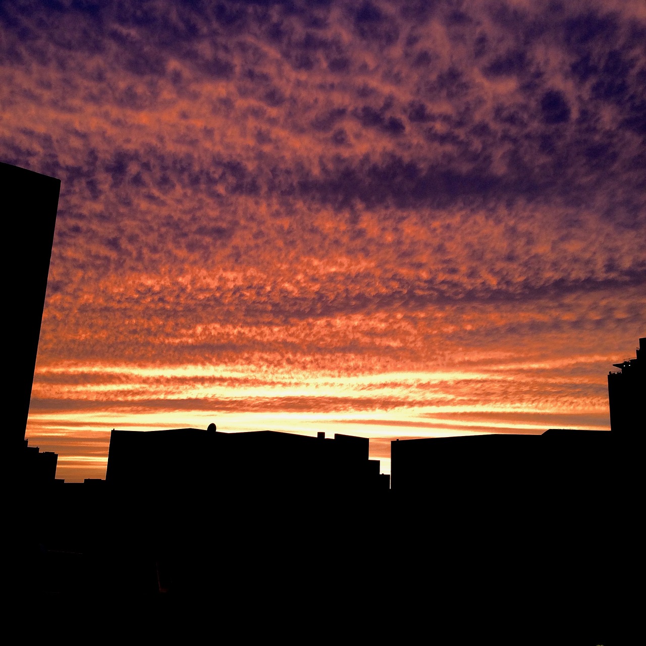 sunset urban sky free photo
