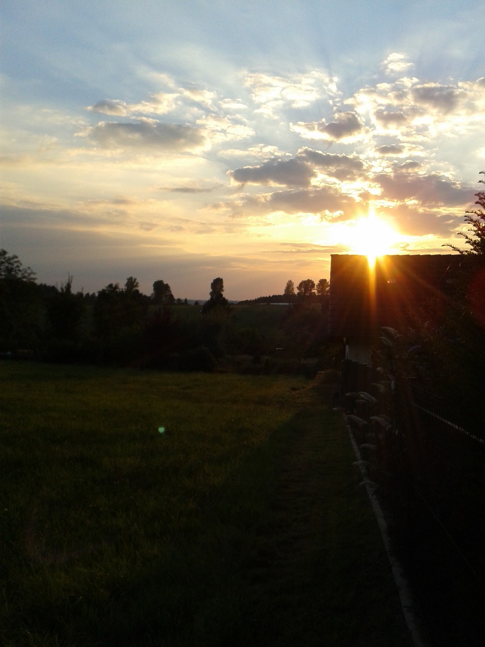 sunset clouds landscapes free photo