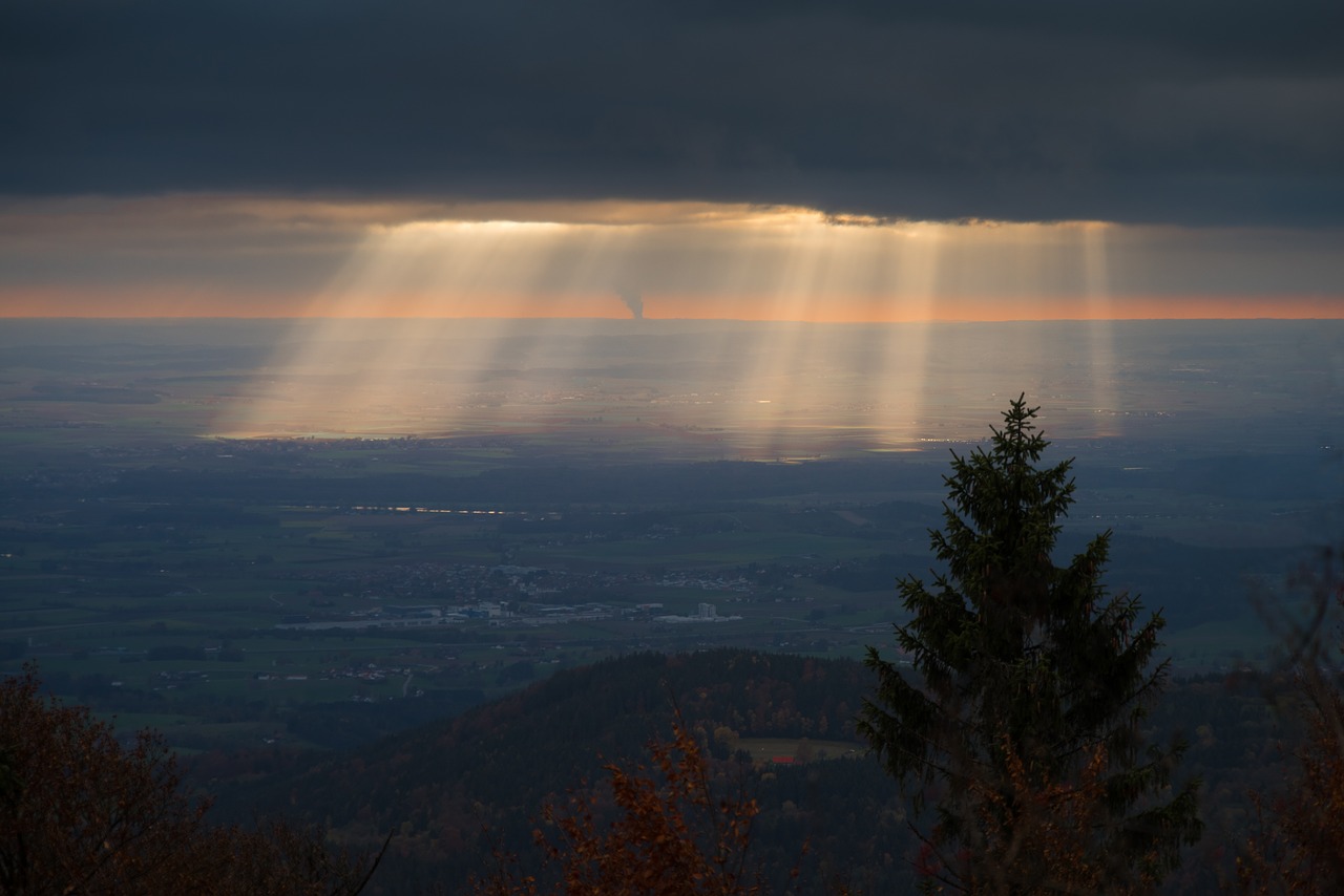 sunset light abendstimmung free photo