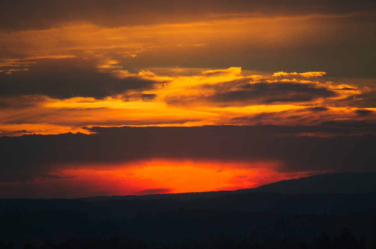 sunset cloud afterglow free photo