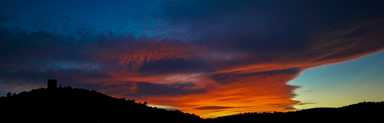 sunset castle ulldecona free photo