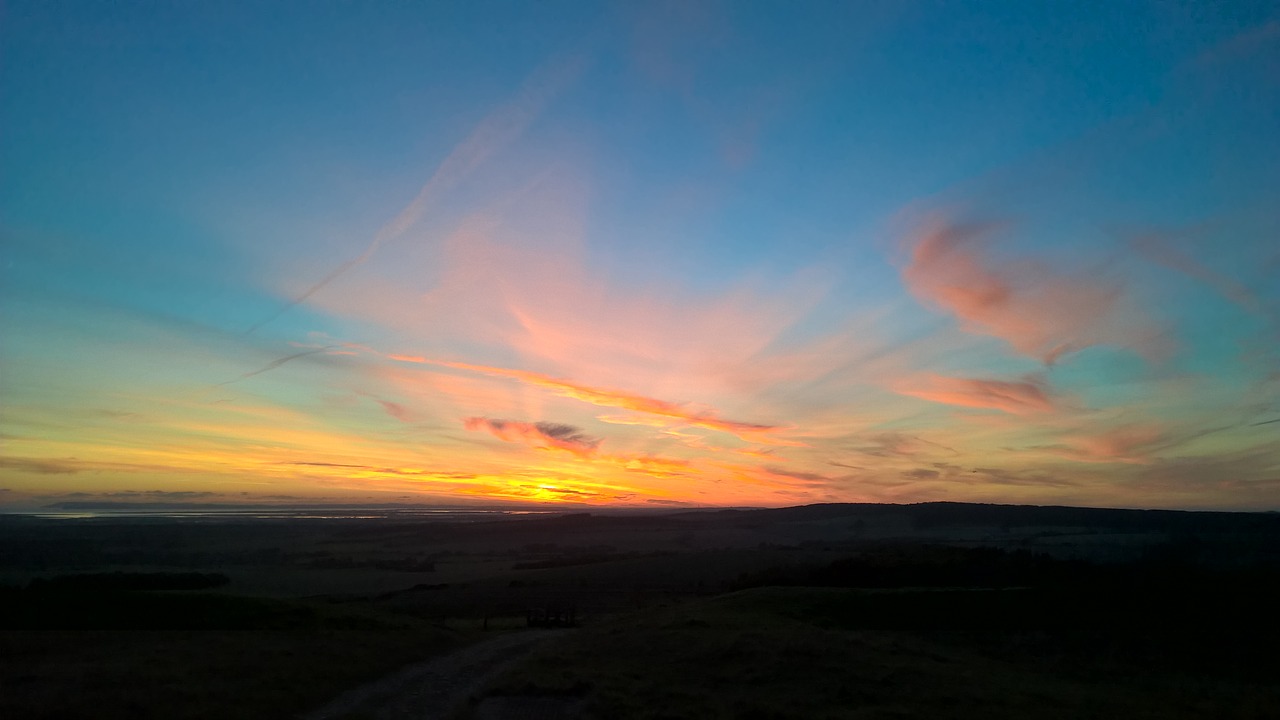 sunset clouds sky free photo