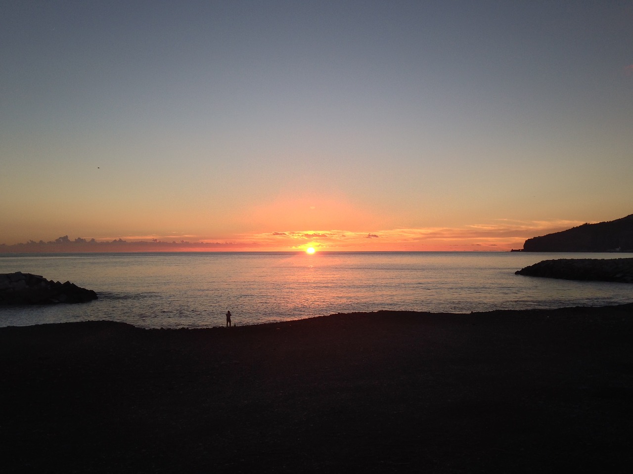 sunset beach portugal free photo