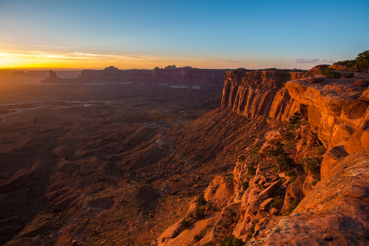 sunset canyonlands utah free photo