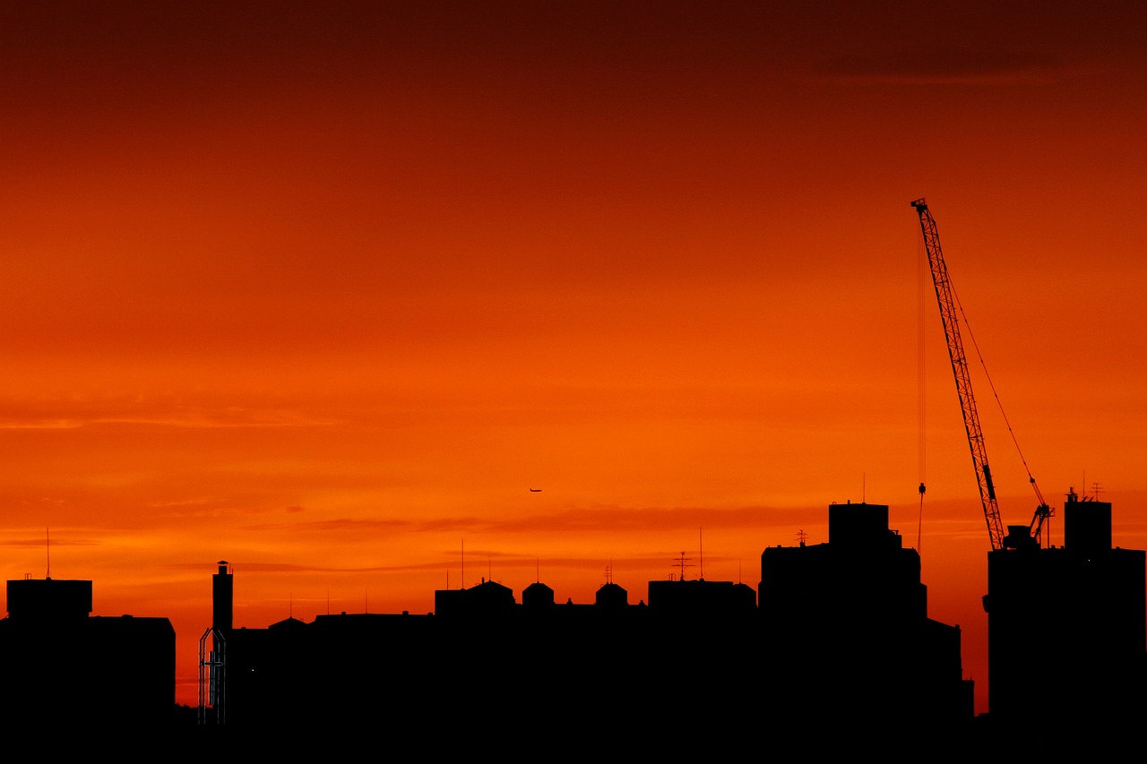 sunset guro seoul free photo