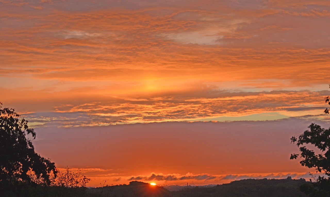 sunset twilight clouds free photo