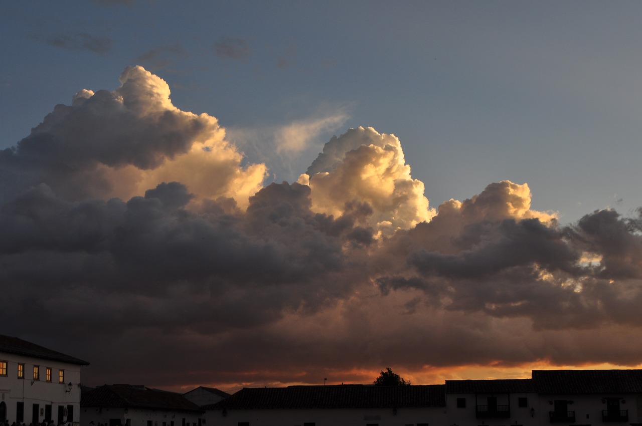 sunset clouds sky free photo