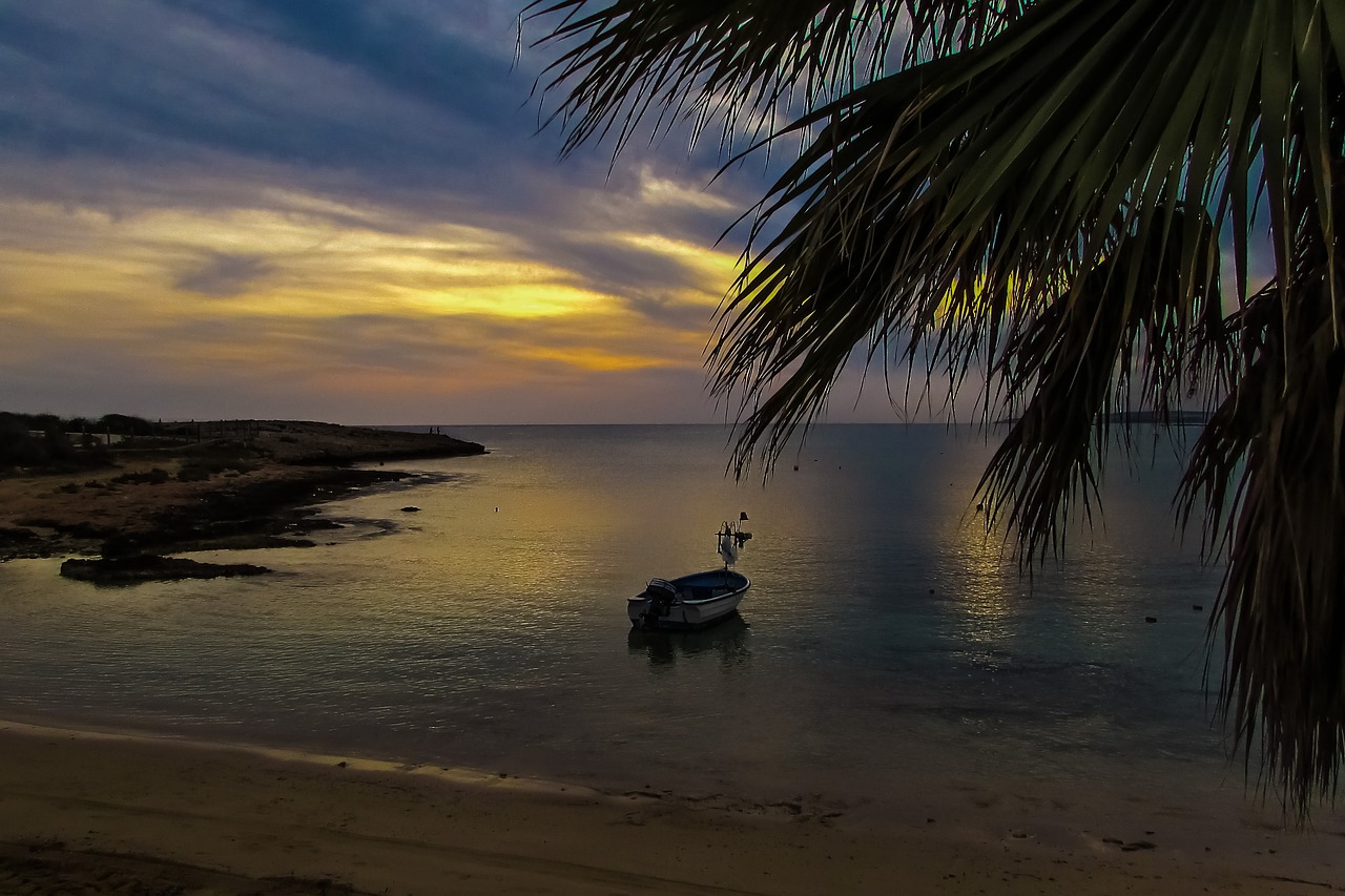 sunset beach sky free photo