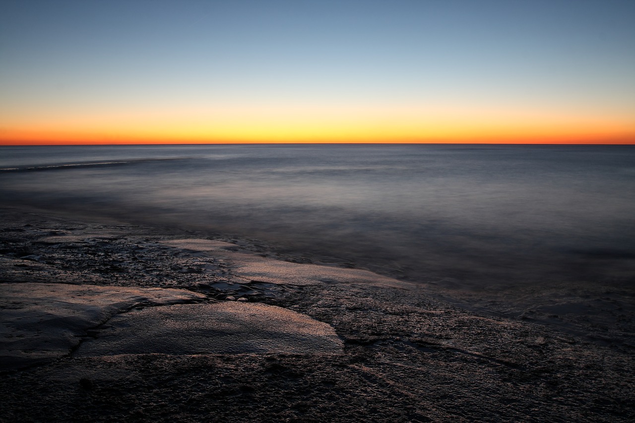 sunset sea ile de re free photo