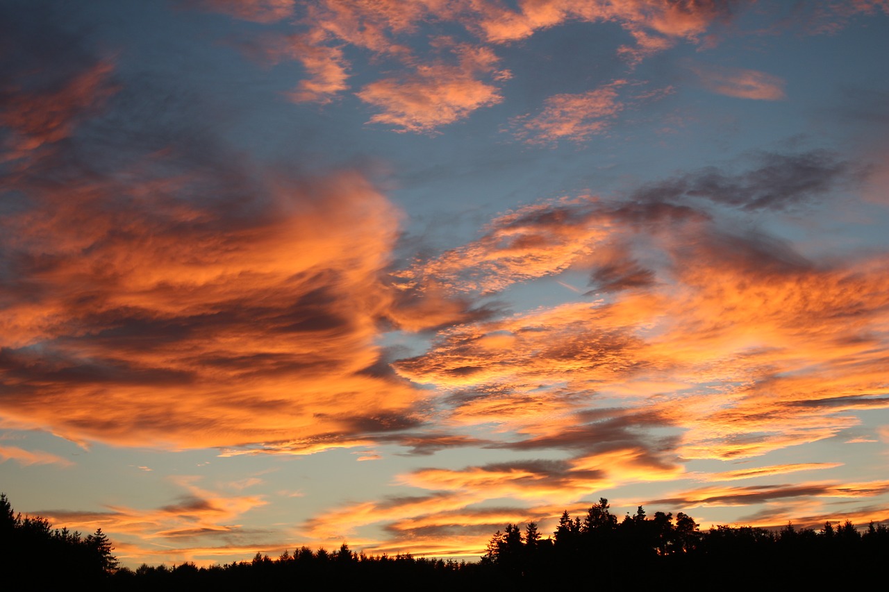 sunset afterglow abendstimmung free photo