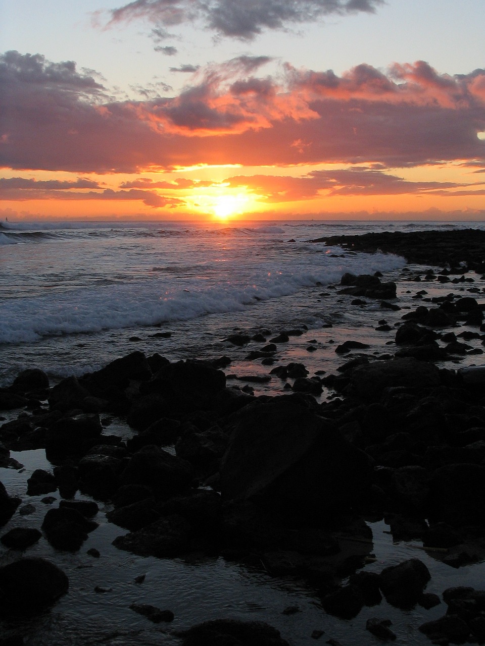 sunset water ocean free photo