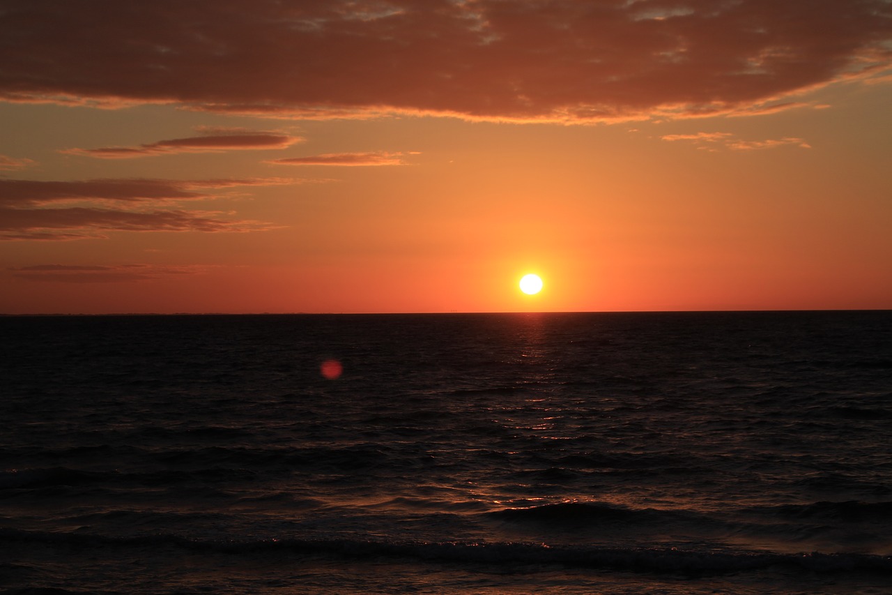 sunset baltic sea abendstimmung free photo