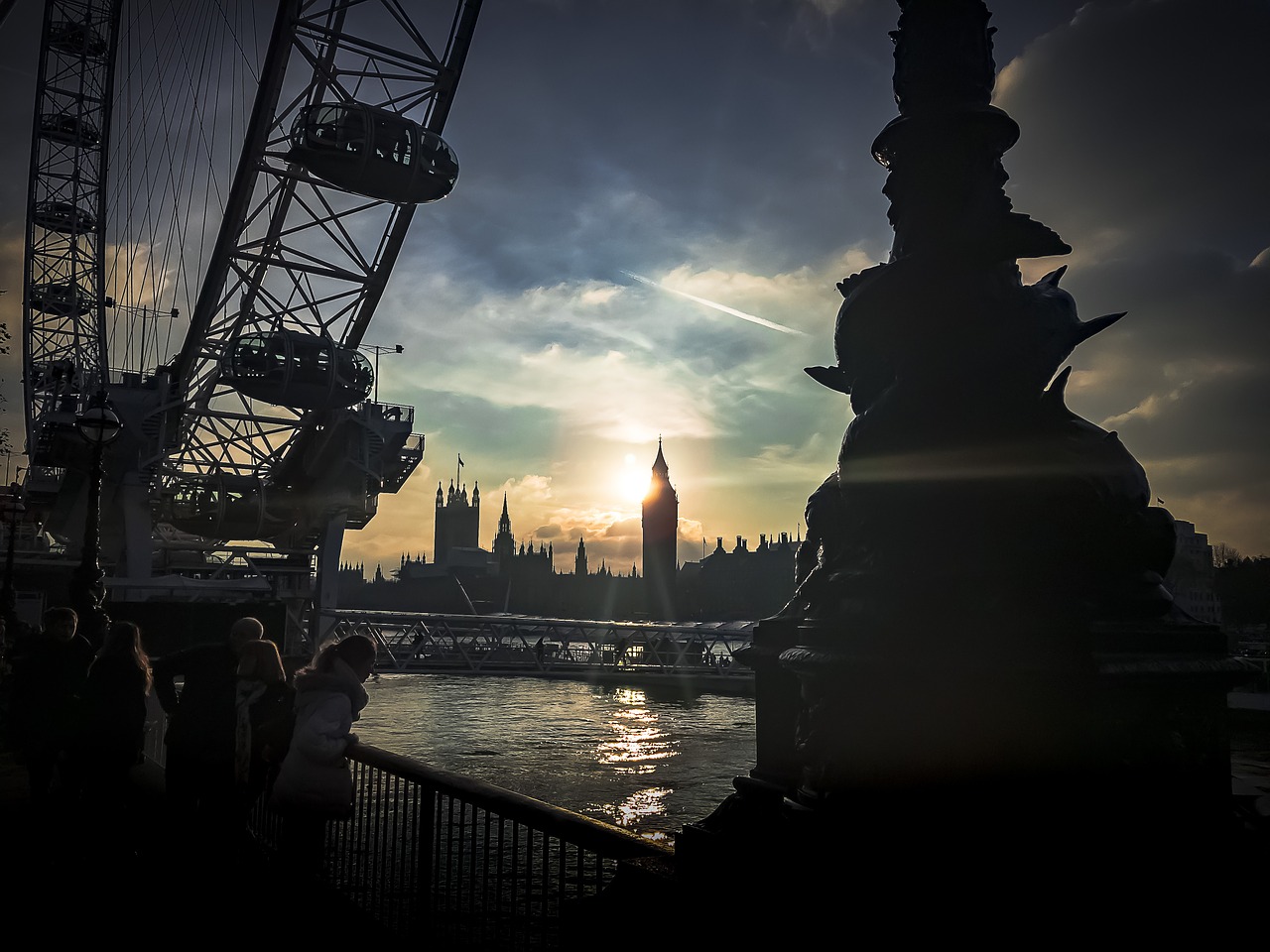 sunset buckingham palace london free photo