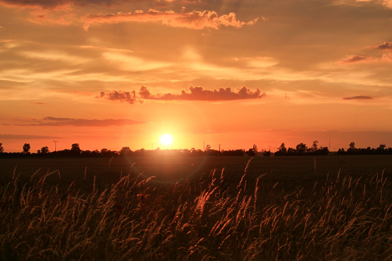 sunset abendstimmung afterglow free photo