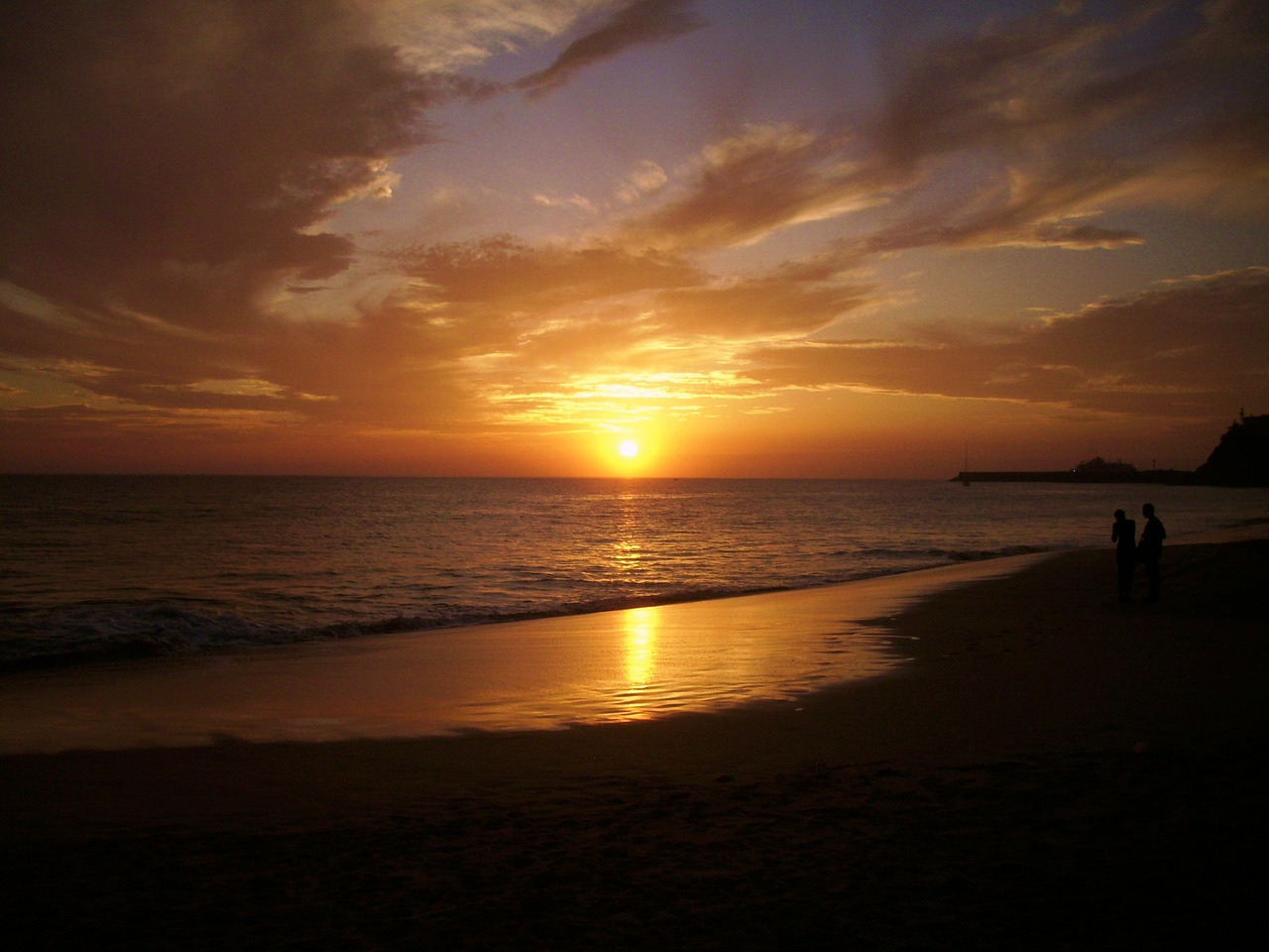 sunset sea sky free photo