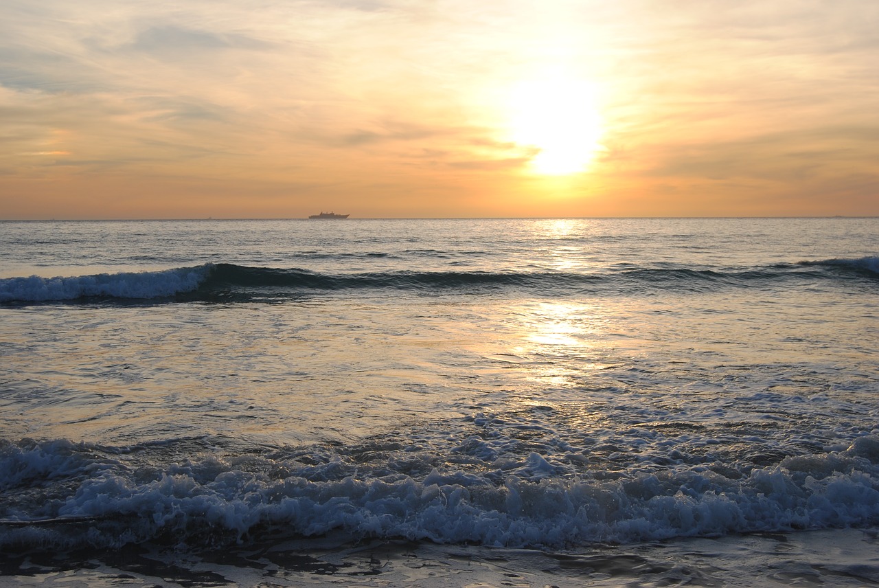 sunset beach zahara of the tunas free photo