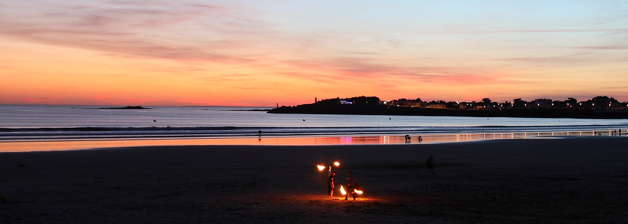 sunset sea saint gilles croix de vie free photo
