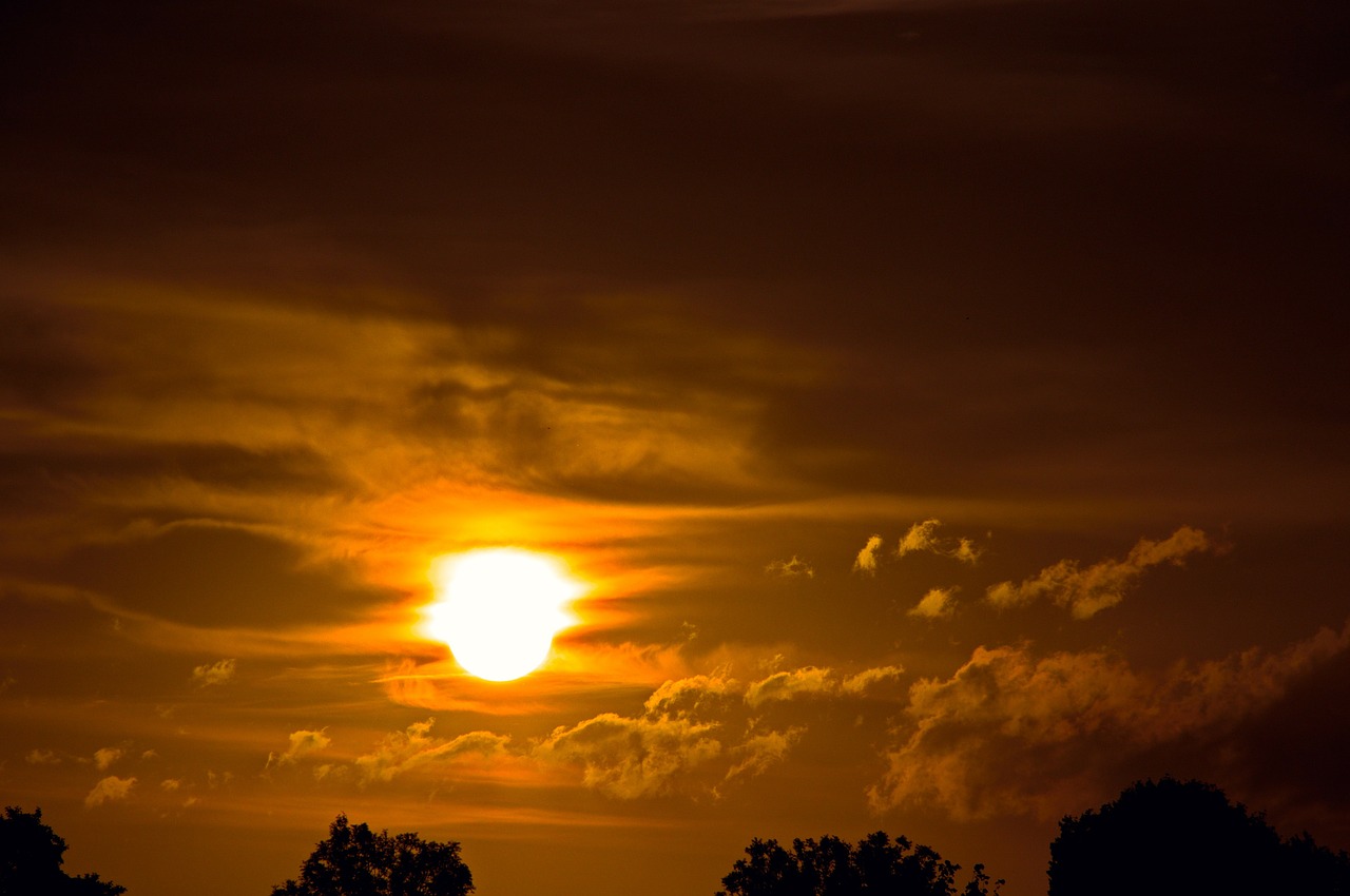 sunset afterglow clouds free photo