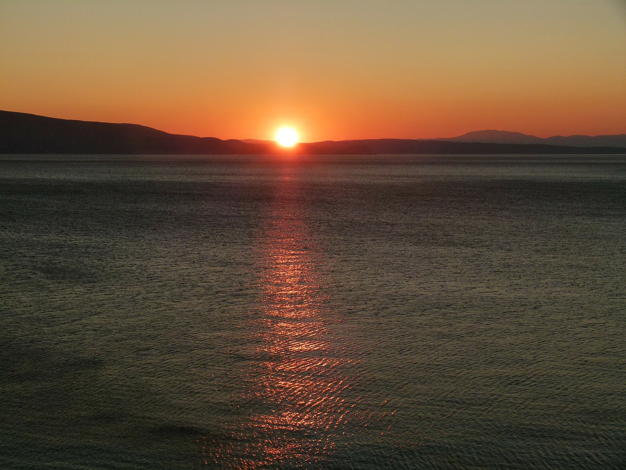 sunset sea croatian country free photo