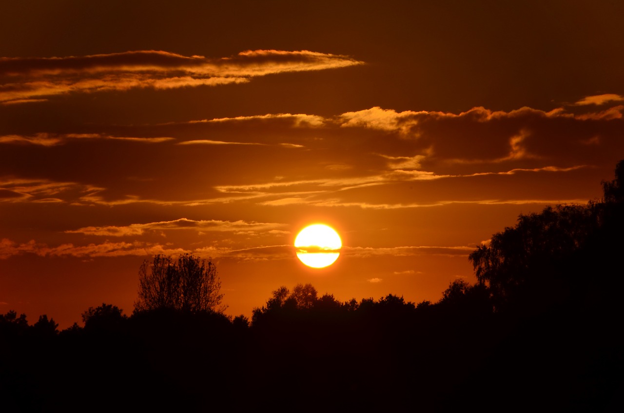 sunset sun silhouette free photo