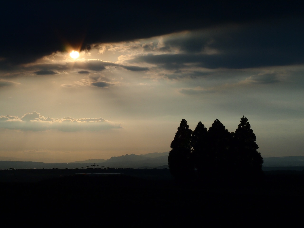 sunset light sky free photo