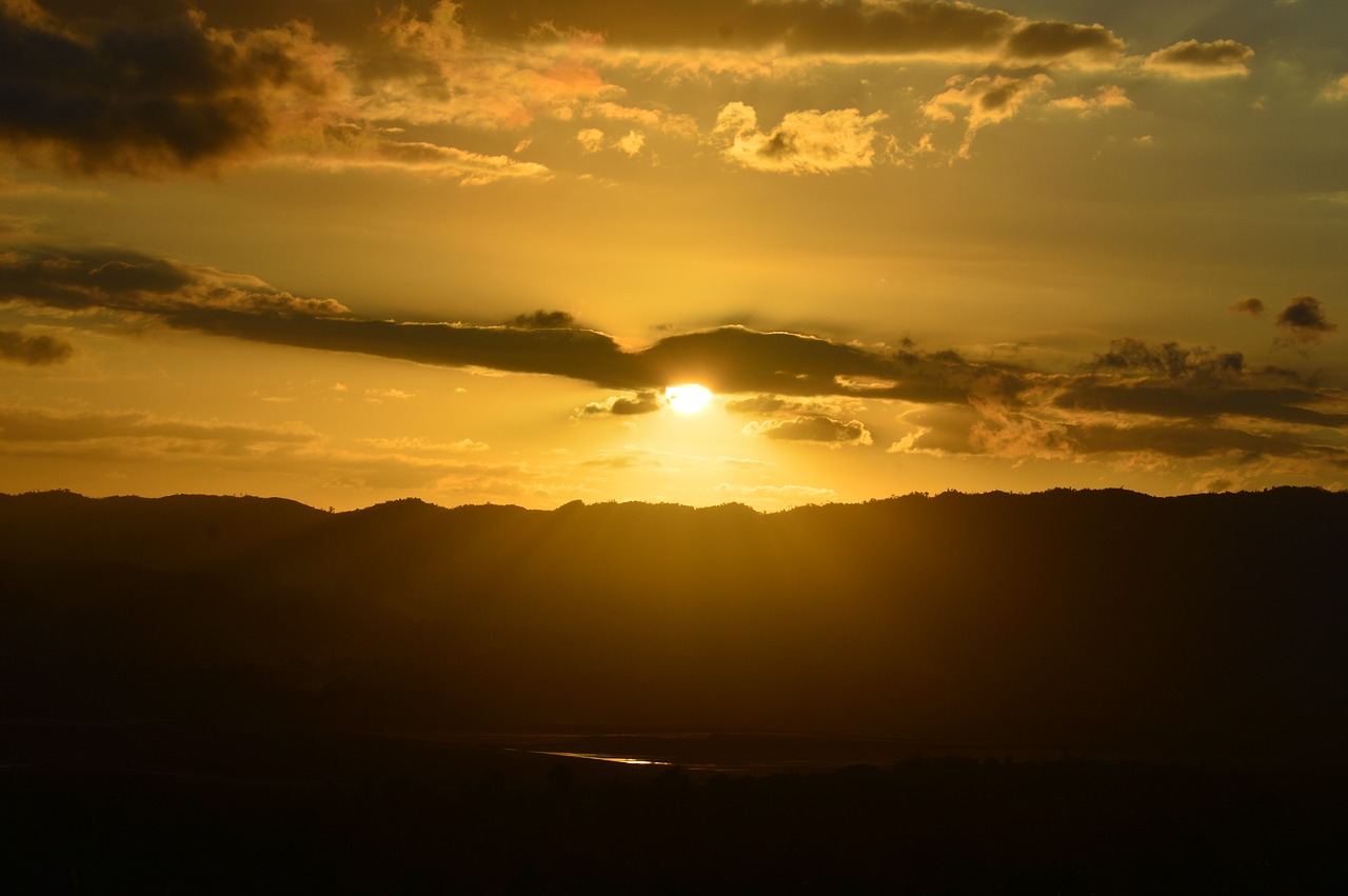 sunset bright orange free photo