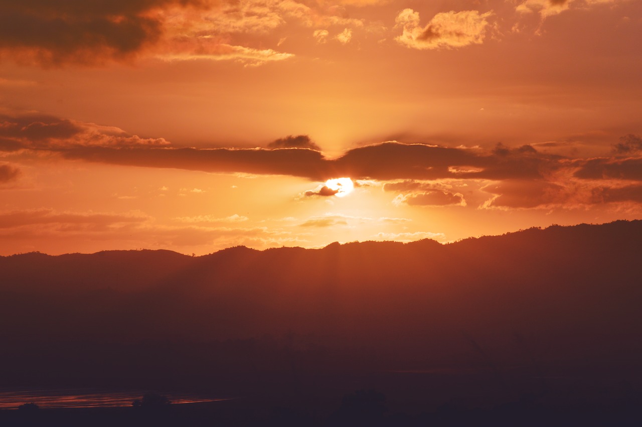 sunset bright orange free photo