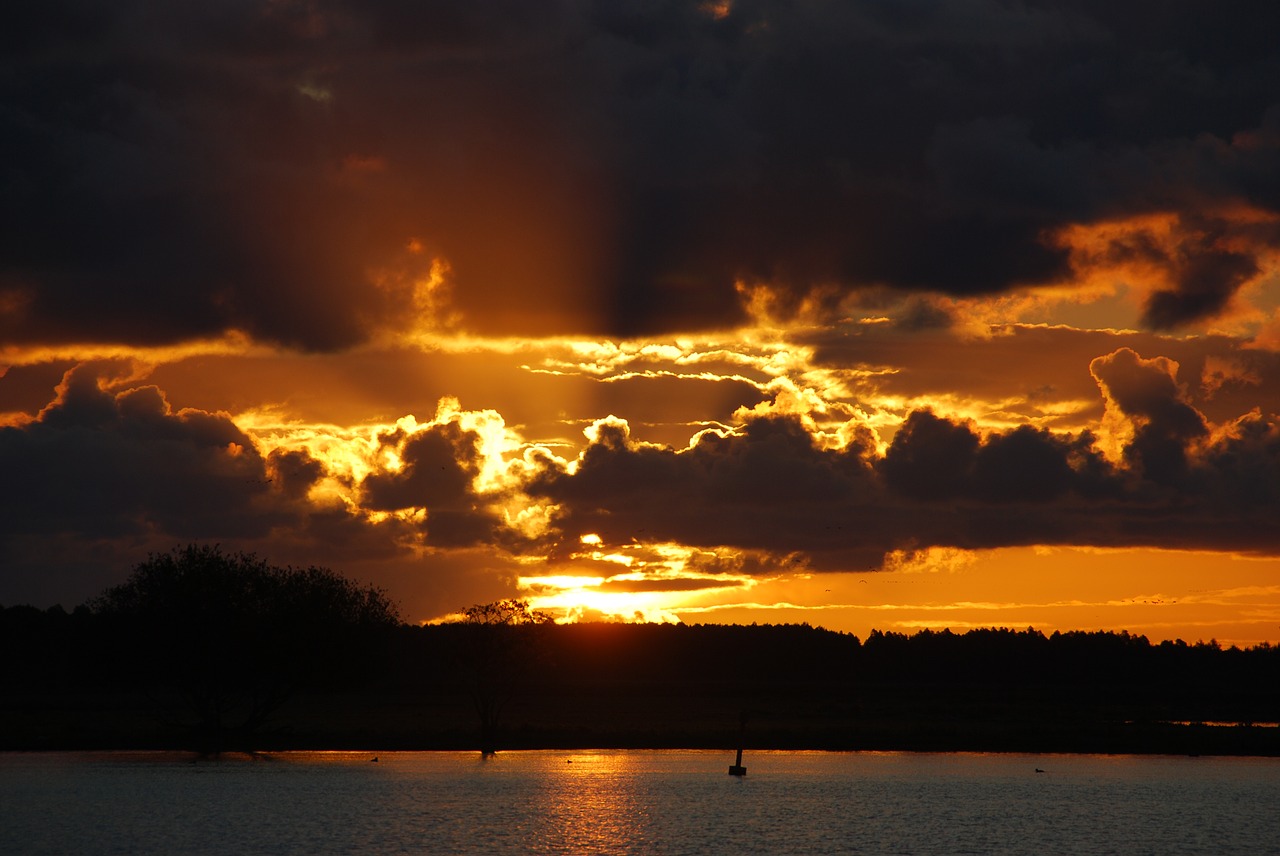 sunset clouds sunrise free photo