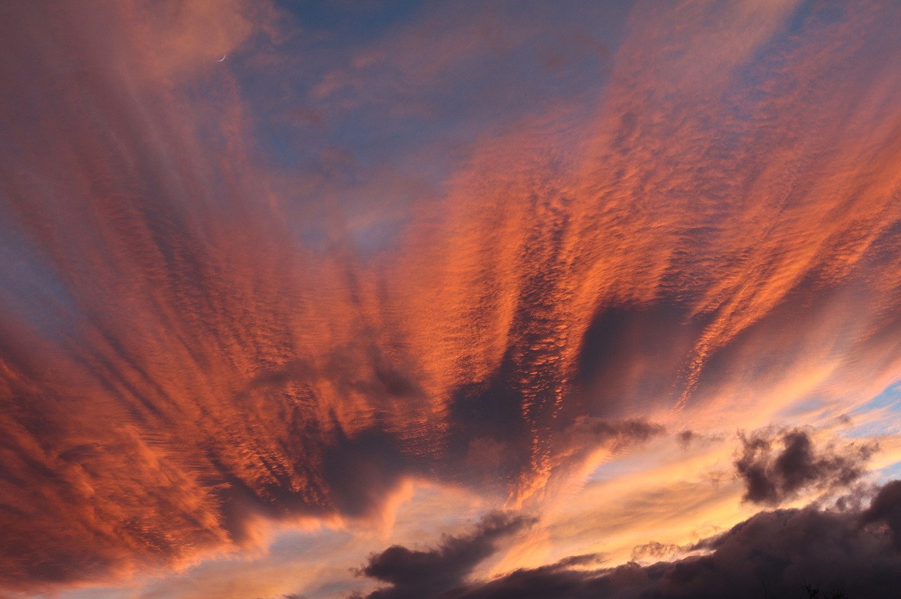 sunset clouds sky free photo