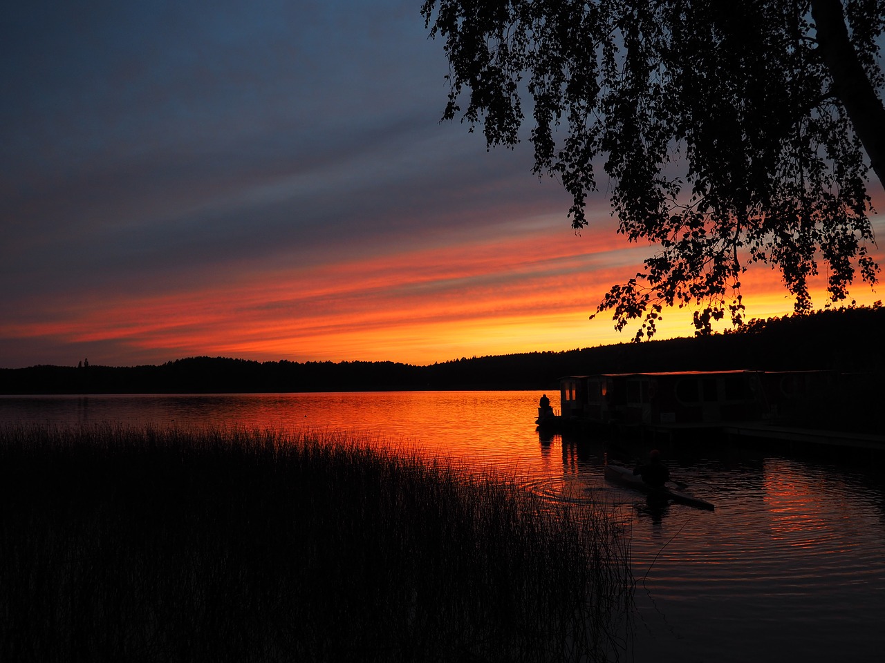 sunset water abendstimmung free photo