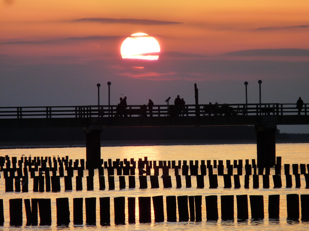 sunset baltic sea abendstimmung free photo