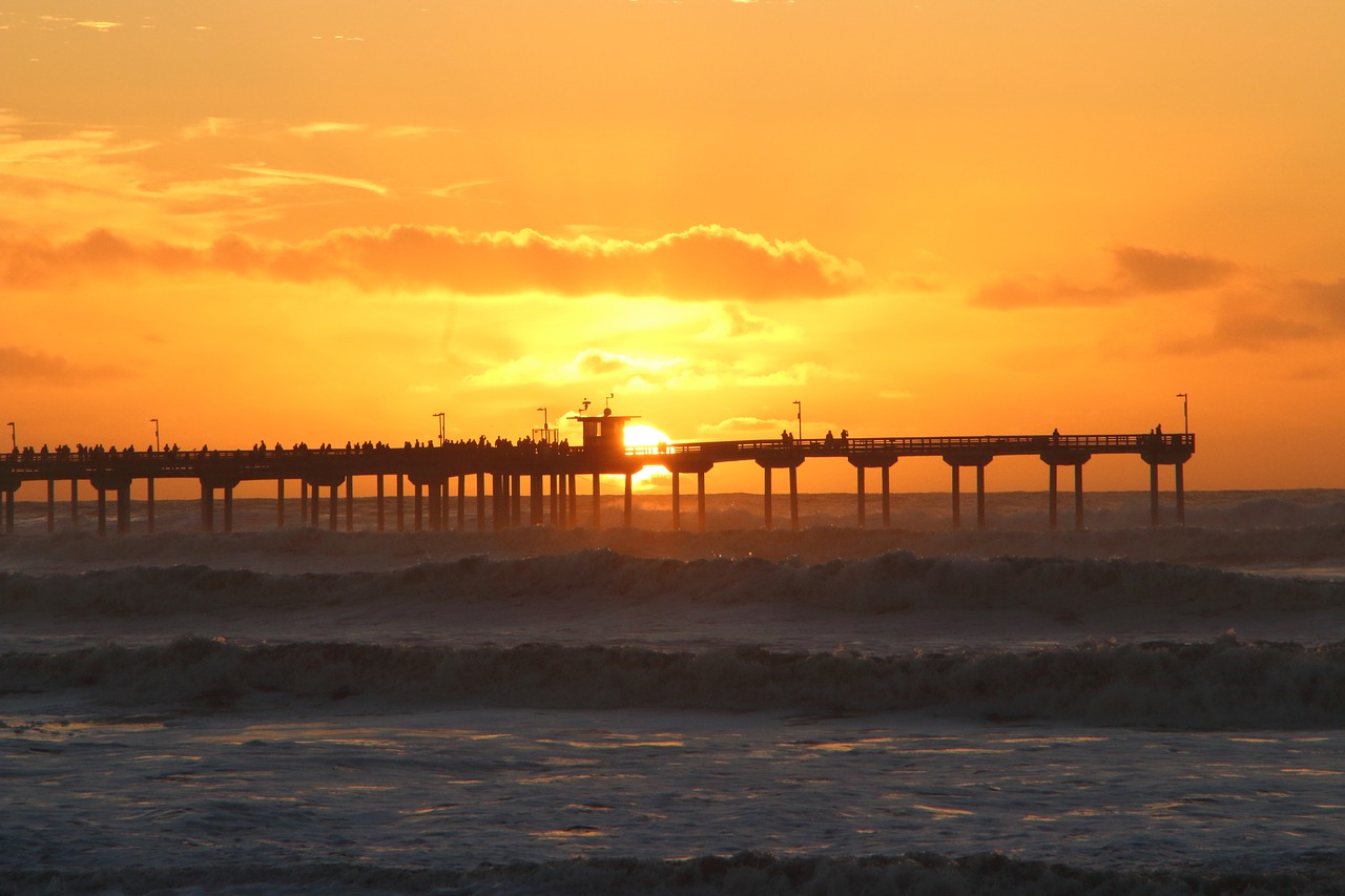 sunset california ocean free photo