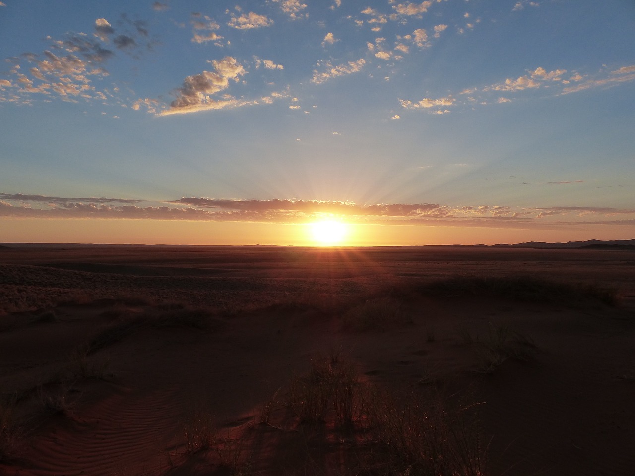 sunset namibia africa free photo