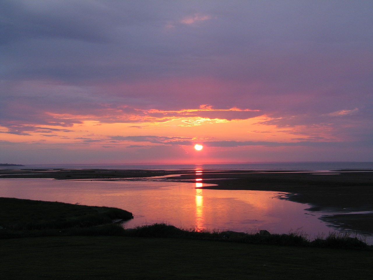 sunset grand barachois beach free photo