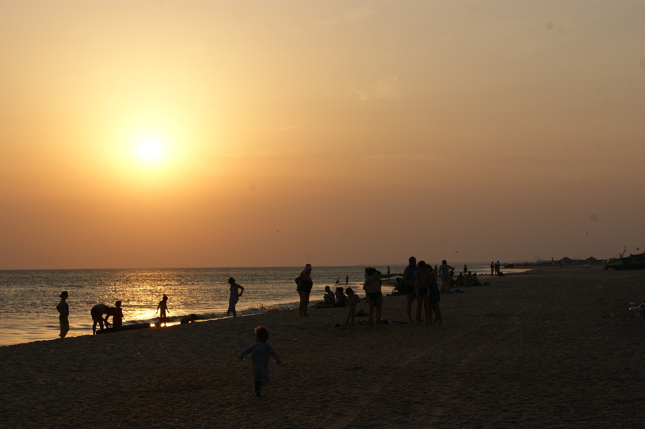 sunset sea beach free photo