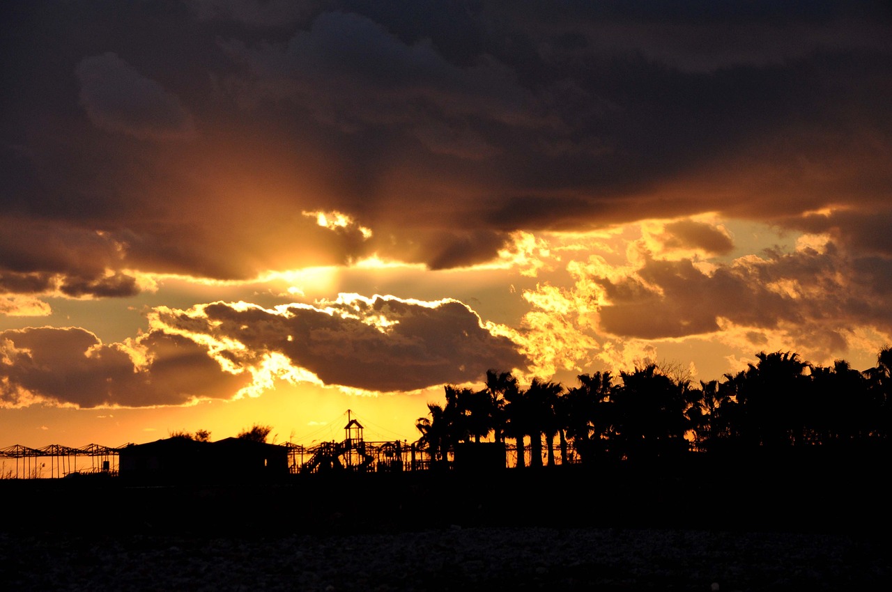sunset sky abendstimmung free photo