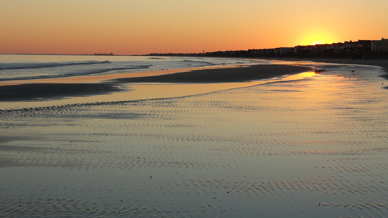 sunset beach ocean free photo