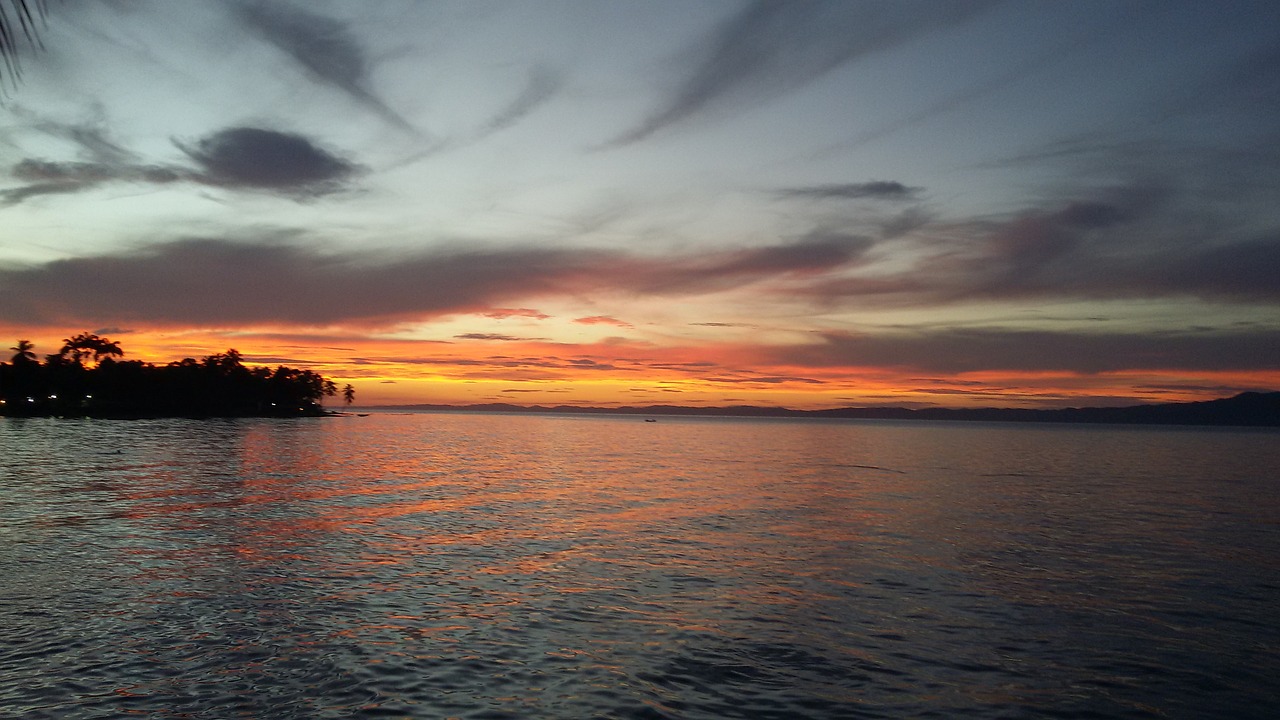 sunset caribbean beach free photo