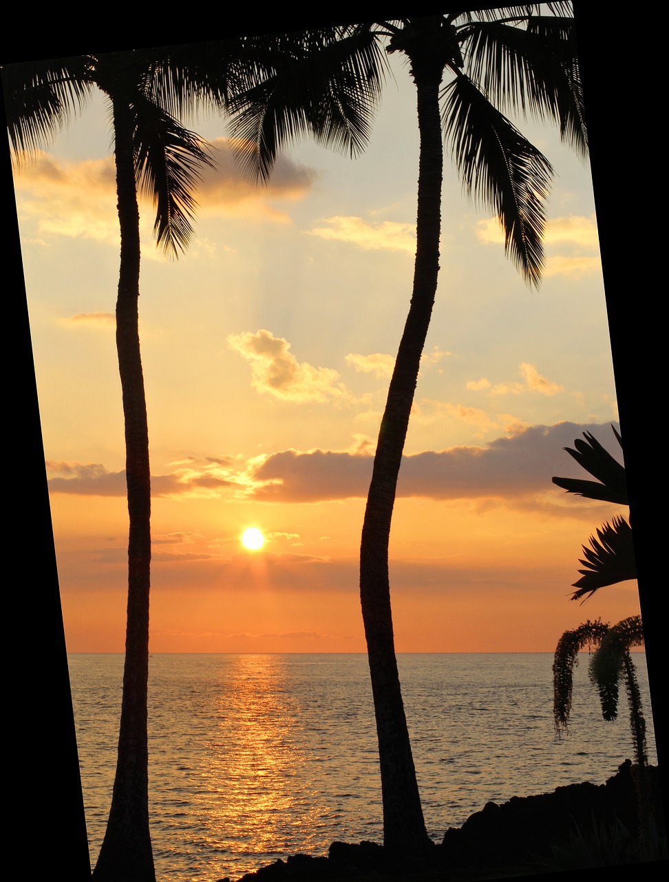 sunset hawaii hawaiian sunset free photo