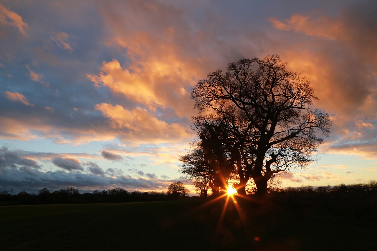 sunset suffolk england free photo