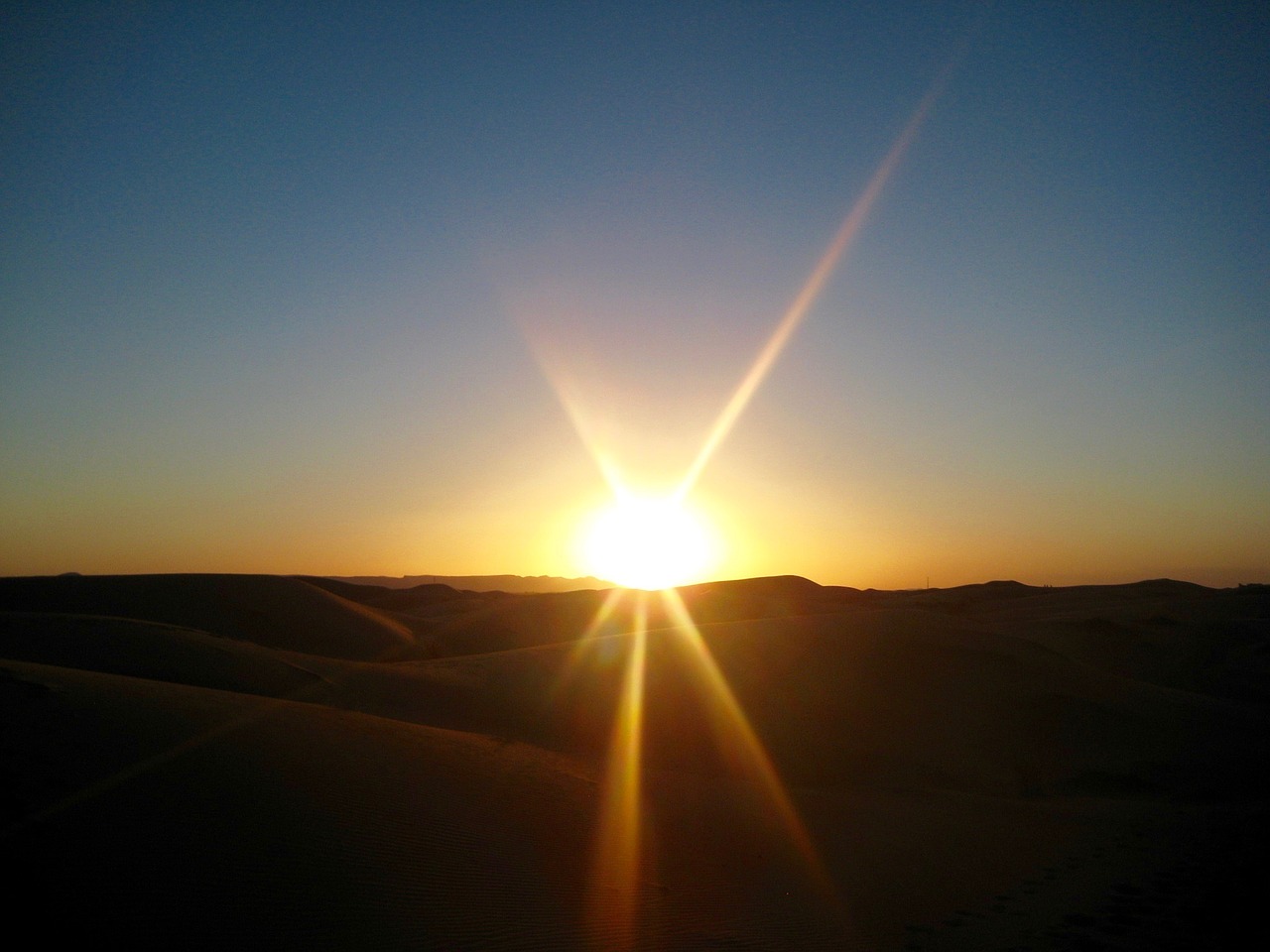sunset desert morroco free photo