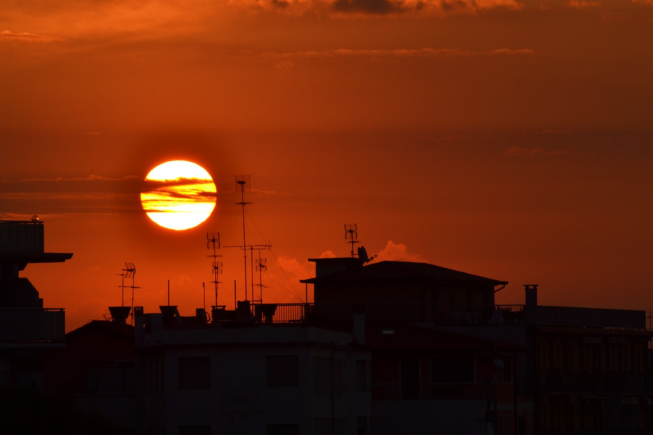 sunset sea sun free photo