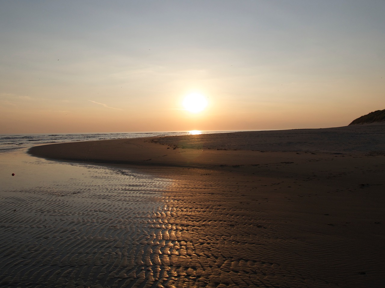 sunset beach wales free photo