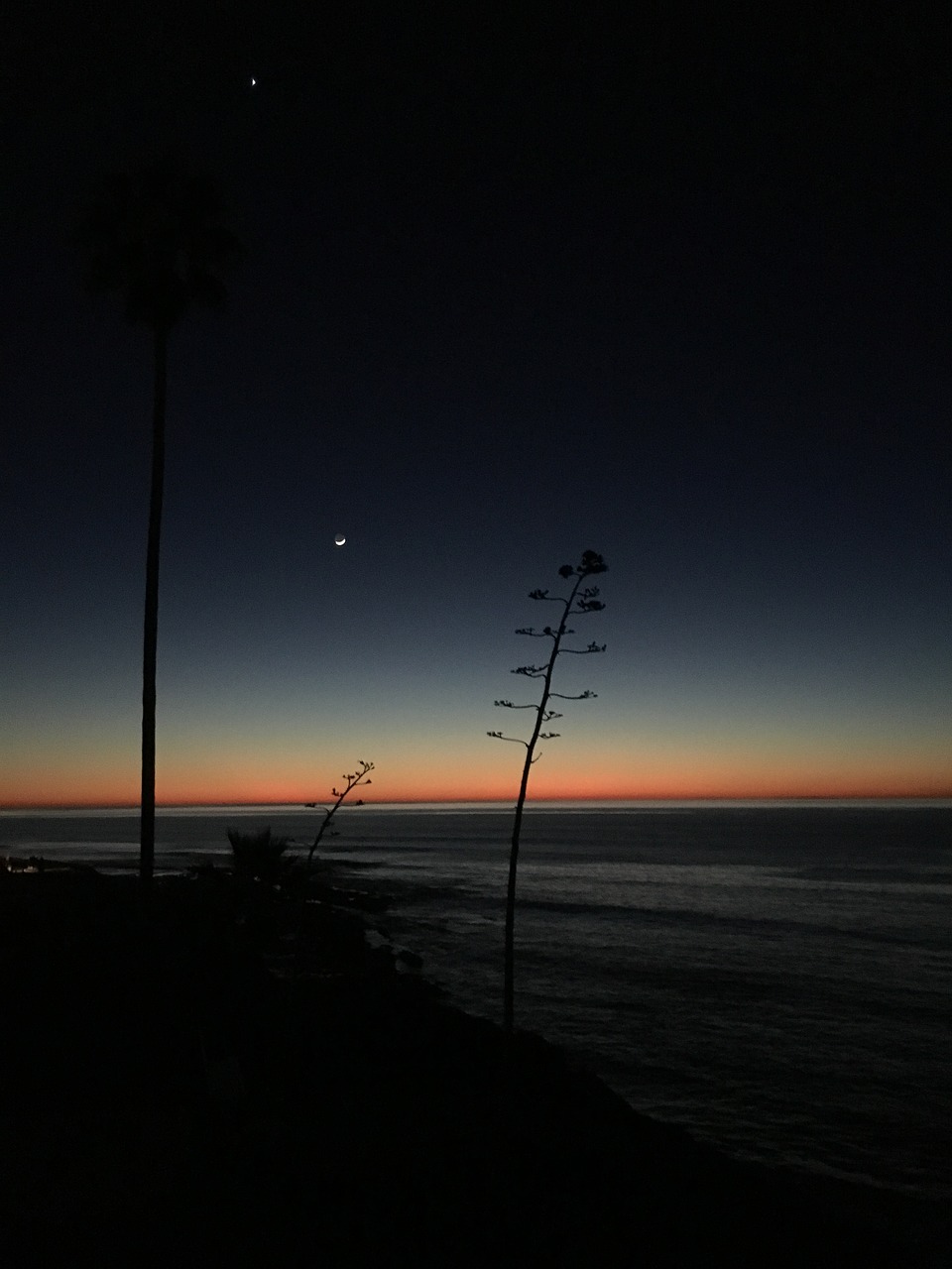 sunset beach silhouette free photo