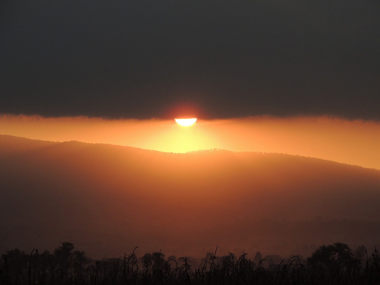 sunset dusk orange free photo