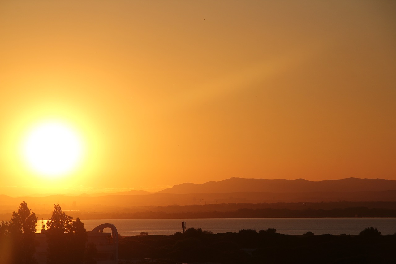 sunset mediterannee sea free photo